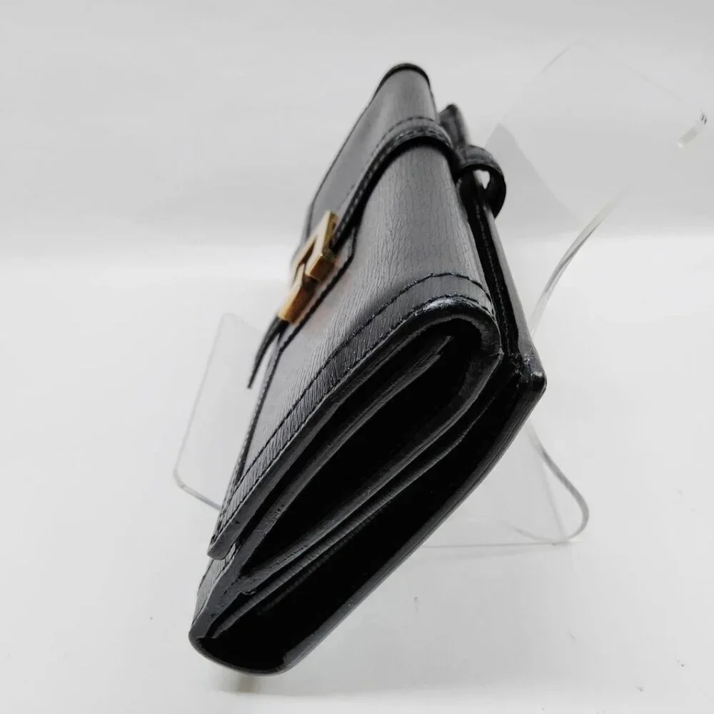 Gucci Long Wallet Black Leather 280-081825 - Picture 3 of 9